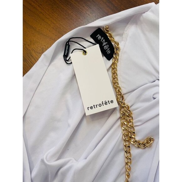 Retrofete Florence Reversible Maxi Dress in White Small New Gown Dress - Picture 9 of 16